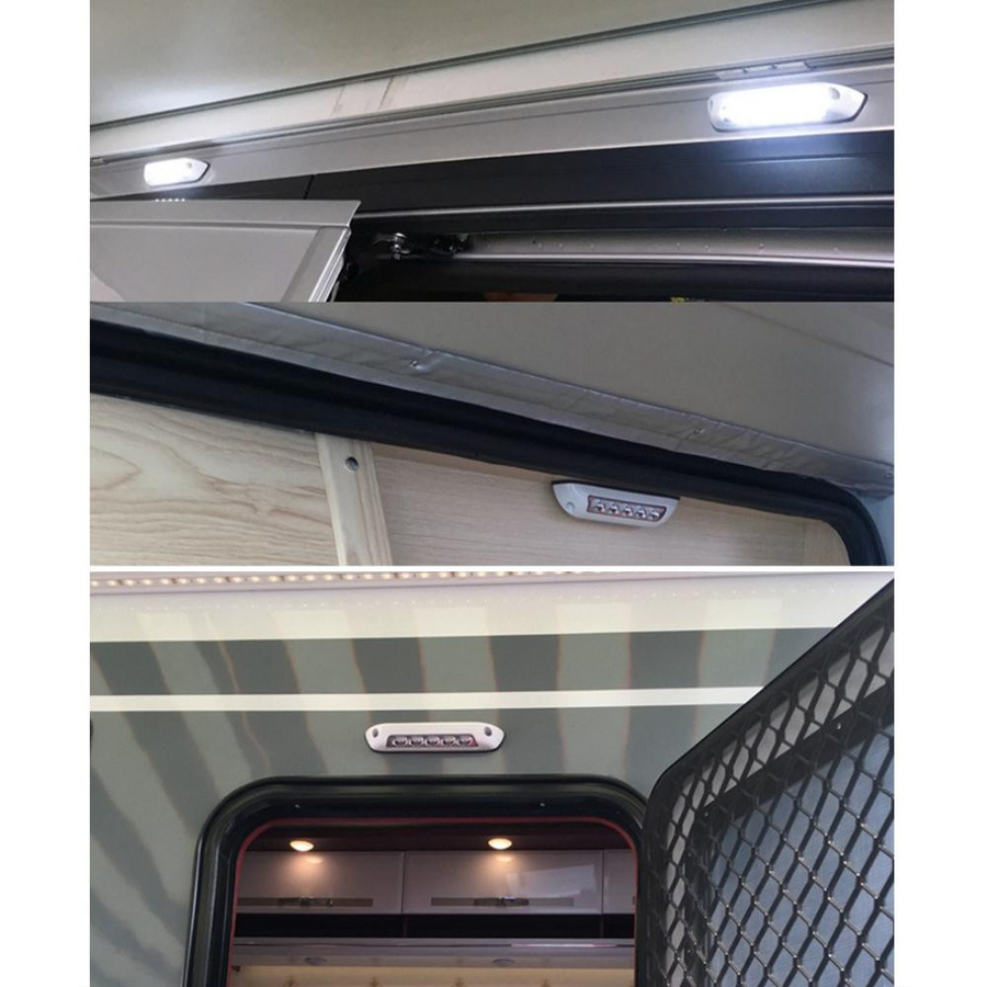 TOMTOP JMS LED Lichtleiste für Wohnmobil und Wohnwagen, 12V wasserdichte Außen- und Innenbeleuchtung, Farbe: Weiß/Transparent/Schwarz - Bild 3