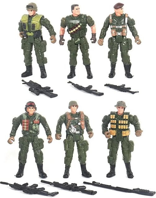 Yiran toy 1 Krieger Elite-Streitkraft Militärische Actionfiguren mit Waffen 6-teiliges Set - Bild 1