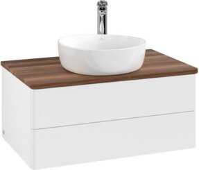 V&B Waschtischunterschrank Antao ohne Frontstruktur, weiß lackiert, Wandmontage, B/T/H: 80 x 36 x 50 cm - Bild 1