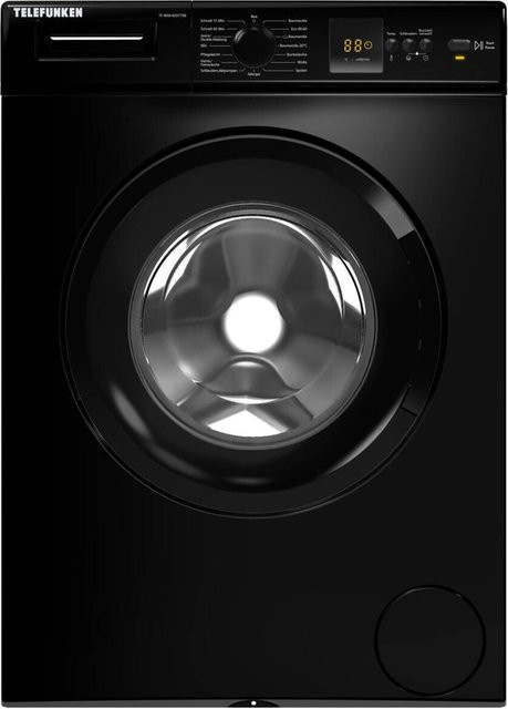 Telefunken Waschmaschine TF-WM-4201T0B in Schwarz mit 5 kg Waschkapazität, B/H/T: 60 x 85 x 50 cm - Bild 1