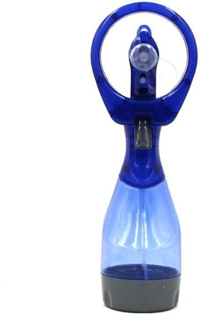 Tragbarer Handventilator mit Kühlnebel von Quatoa in Blau und Transparent, Batteriebetrieben Luftbefeuchter-Ventilator für Sommer und Outdoor - Bild 1