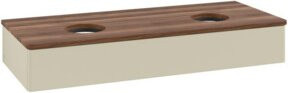 V&B Waschtischunterschrank Antao mit Beleuchtung, Walnuss, B/T/H: 120 x 50 x 19 cm - Bild 1