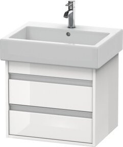 Duravit Waschtischunterschrank Ketho, Wandhängend, Weiß Hochglanz, B/T/H: 55 x 44 x 48 cm - Bild 1