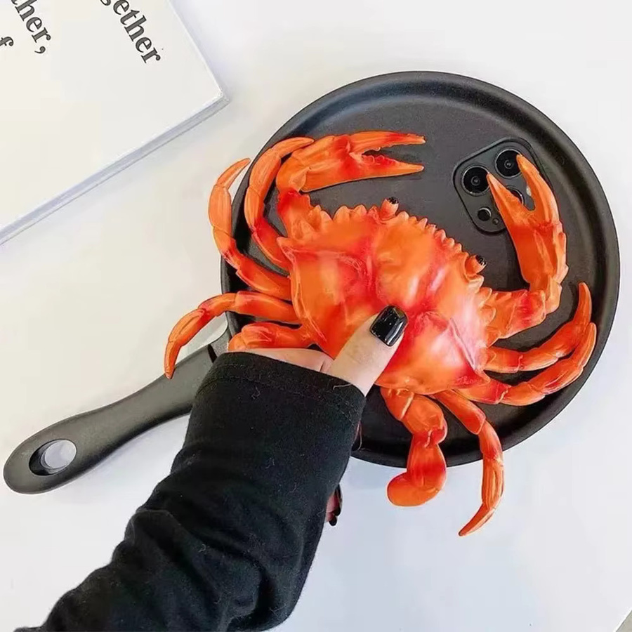 Luxus Handyhülle mit 3D Pan Crab Gaga Parodie Design für iPhone 17 Pro Max, 17Air, 16, 15, 14, 13, 12, 11 Pro Max mit Anti-Fall Schutz Rückseite - Bild 3