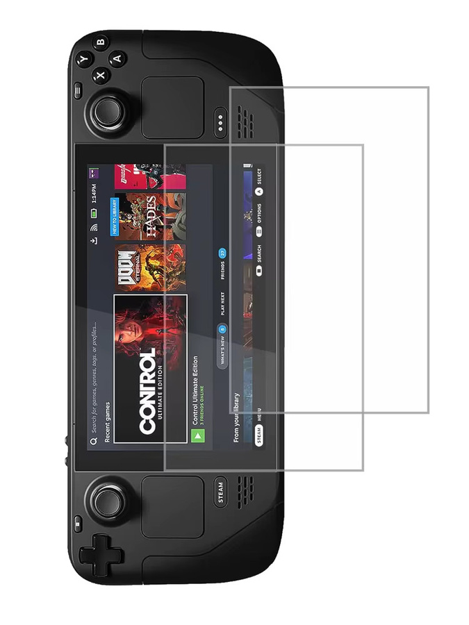 TECTINTER Displayschutzfolie aus gehärtetem 9H Glas für Steam Deck Konsole, transparent - Bild 7