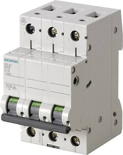 Siemens Leitungsschutzschalter 5SL4315-7 3-polig 1,6A 400V in Weiß - Bild 1