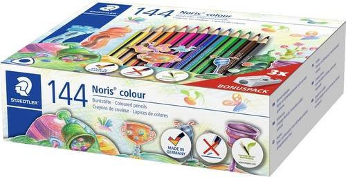 Staedtler Noris colour Dreikant-Buntstifte im 144er Karton, Mehrfarbig - Bild 1