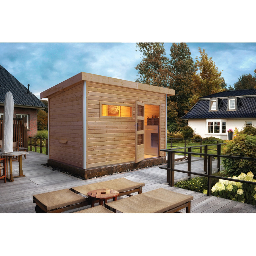 Karibu Saunahaus Hendrik 2 mit 9 kW Ofen und externer Steuerung - Bild 3