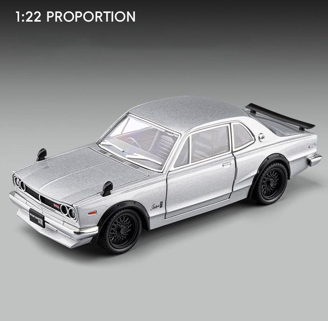 Linyi toy car Skyline 2000 Gt-R, Automodell, 1:24, Metall, Sound, Licht, ab 14 Jahren - Bild 1