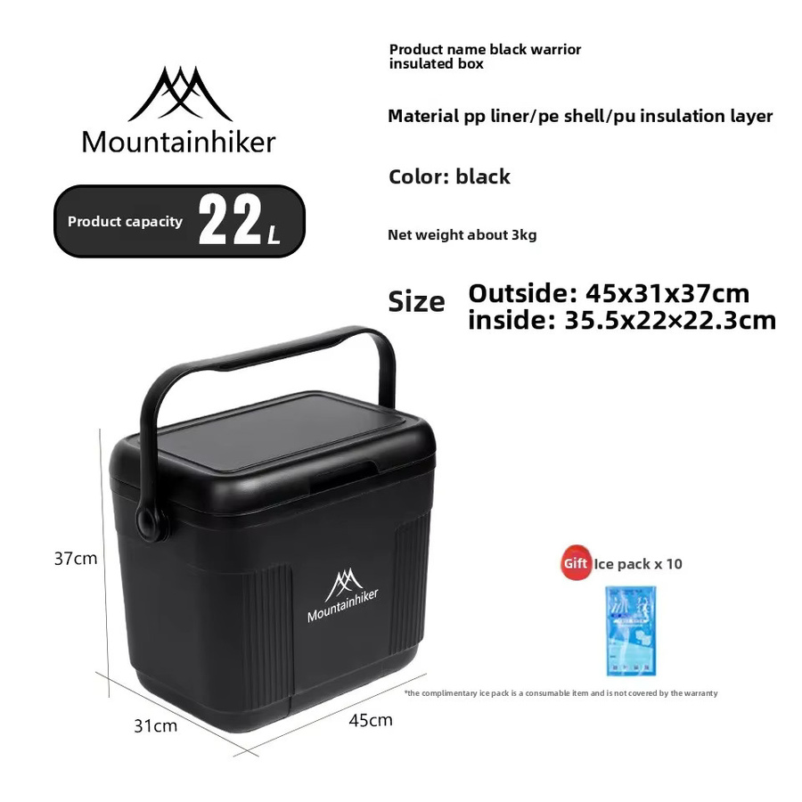 MOUNTAINHIKER Black Knight Isolierte Kühlbox 22L in Schwarz für Outdoor und Camping - Bild 6