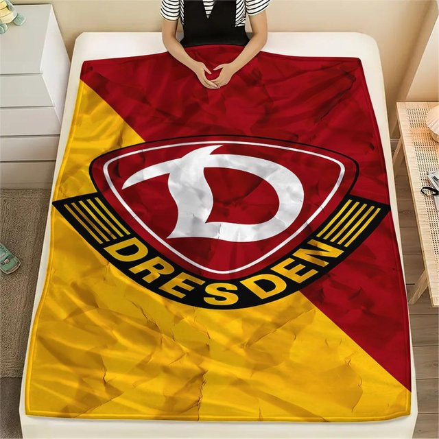 SG Dynamo Dresden Flanelldecke in Rot, B/B: 80 x 120 cm - Bild 1