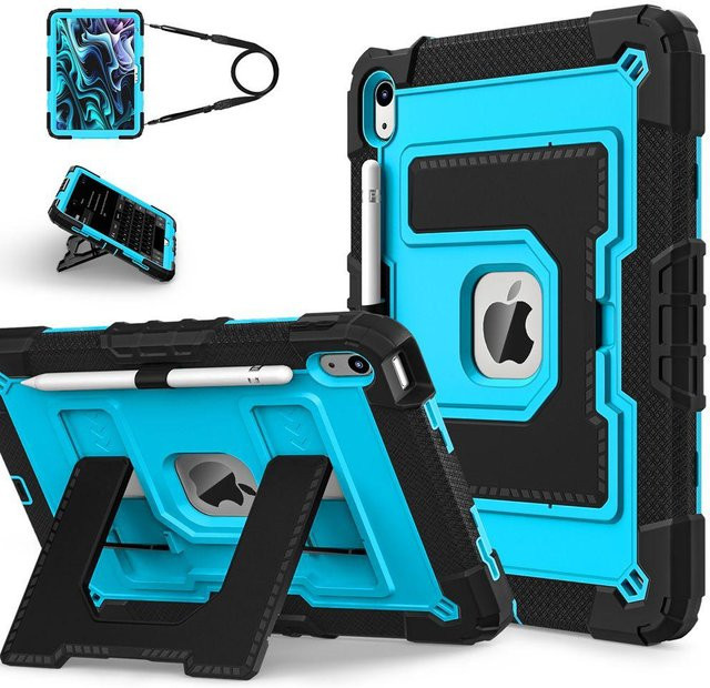 Silikon und PC Kinder Tablet Hülle für iPad 10. Gen 10,9 Zoll und iPad 11. Gen 11 Zoll in Blau - Bild 1