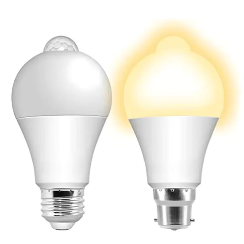 Intelligente LED-Glühbirne mit PIR-Bewegungsmelder und Dämmerungssensor, E27, 12 W, Warmweiß, Farbe: Weiß - Bild 4