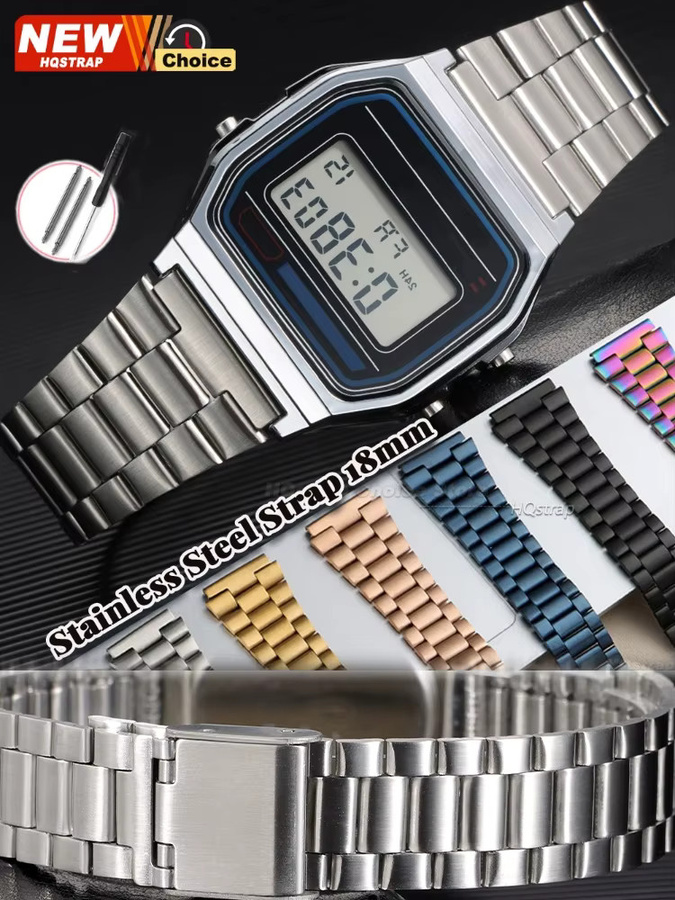 HQstrap Uhrenarmband Edelstahl, 18 mm, Bunt, Unisex - Bild 7