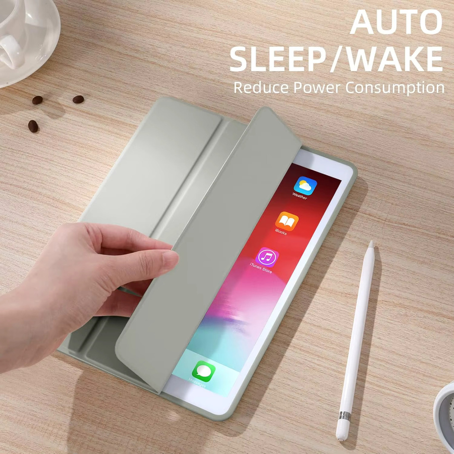 Magnetische Flip Smart Cover Hülle für iPad 9. Generation (2021), iPad 8. Generation (2020) und iPad 7. Generation (2019), 10,2 Zoll, Farbe: Blau, Marke: tzion - Bild 2
