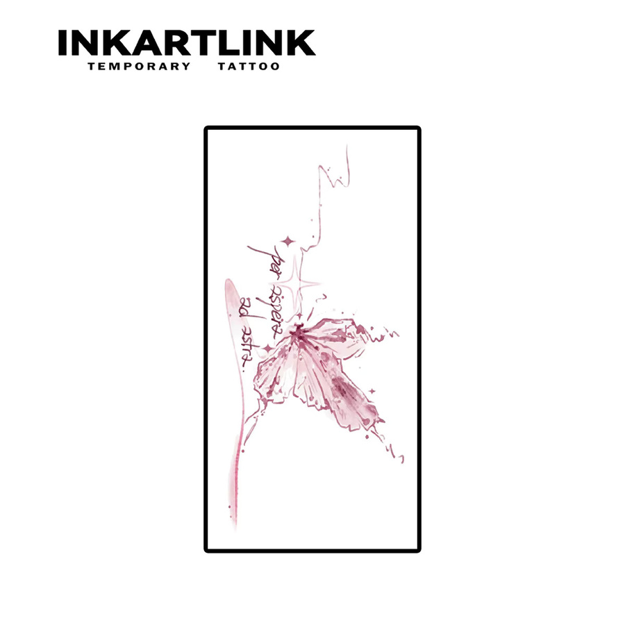 INKARTLINK Temporäre Tattoo Aufkleber Schmetterling, Unisex, wasserfest - Bild 2