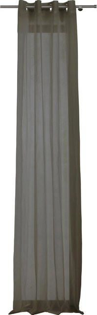 mydeco Ösenschal Pure Grau, semi-transparent, B: 135 cm x H: 300 cm - Bild 1