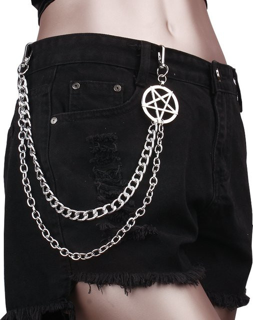 Schlüsselanhänger Pentagramm, Metall, Unisex - Bild 1