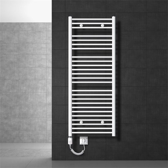 ECD Germany Elektrischer Badheizkörper mit 900W Heizstab in Weiß, B/H: 60 x 150 cm - Bild 1