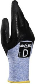 MAPA Schnittschutzhandschuh KryTech 582 in Blau und Schwarz, Größe 9, mit Nitrilbeschichtung und EN 388 Schutzstandard - Bild 1