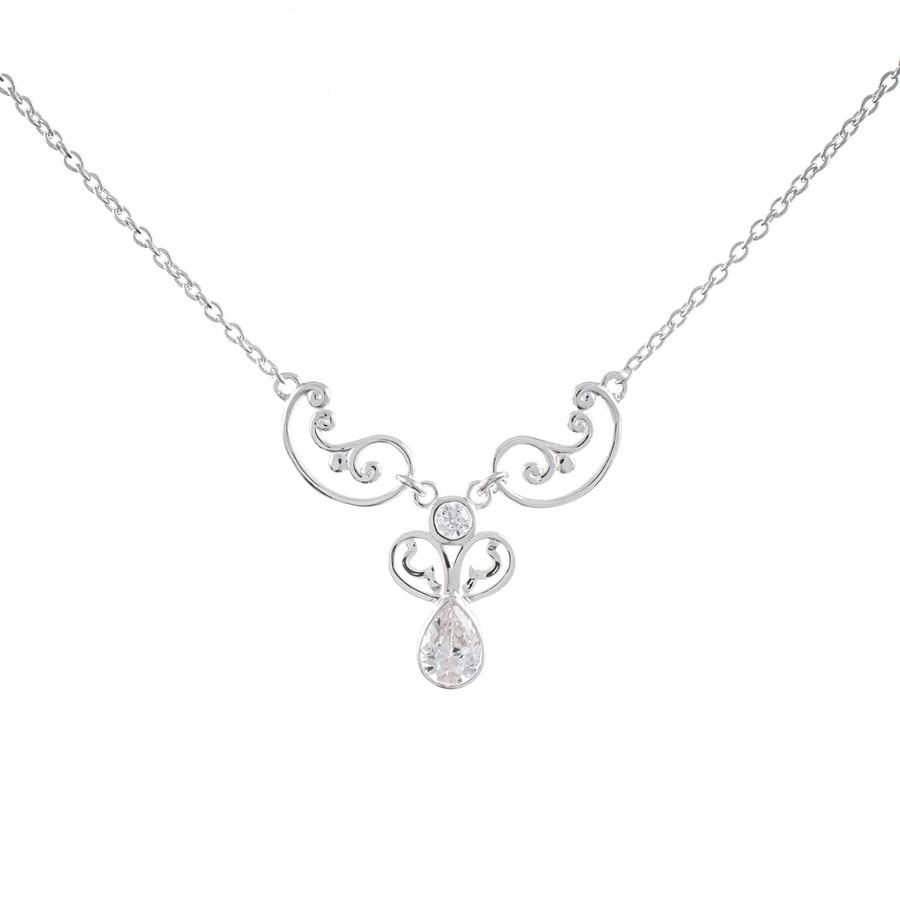 Collier 925 Silber, Zirkonia weiß - Bild 1