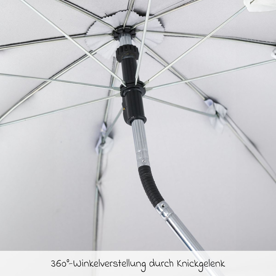 Fillikid Sonnenschirm Standard mit UV-Schutz 50+ und Universalhalterung in Schwarz - Bild 3