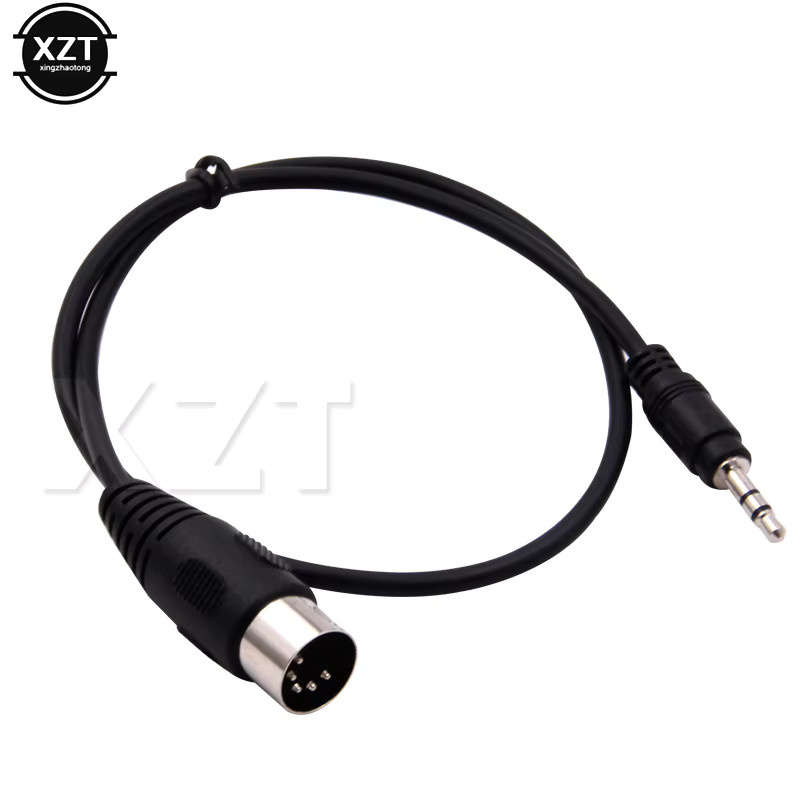 WYMECT MIDI-Audiokabel DIN 5-polig auf 3,5 mm Stereo-Klinke, Schwarz - Bild 2