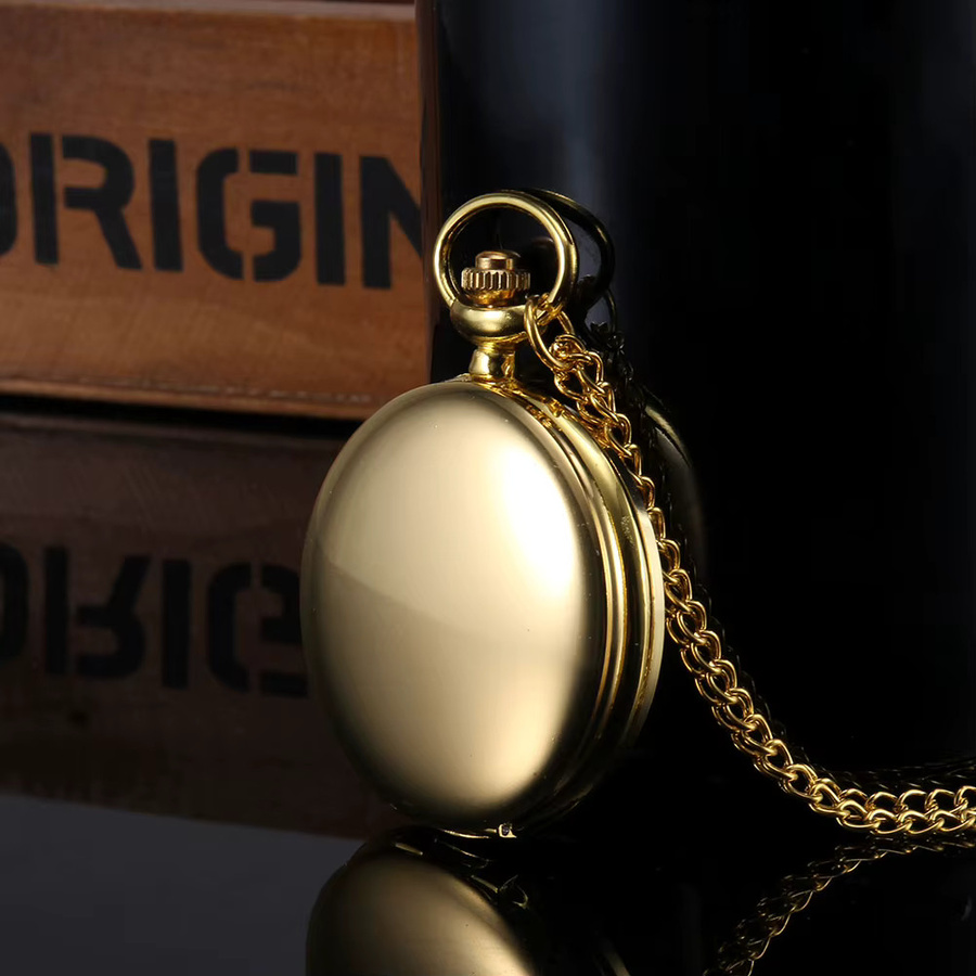 Taschenuhr Quarz, Messing, Gold, Unisex - Bild 2