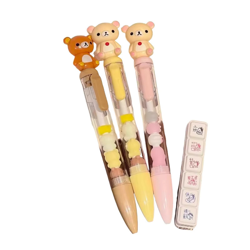 Rilakkuma Korilakkuma Kugelschreiber in Schwarz und Multicolour mit schwarzer Tinte - Bild 1