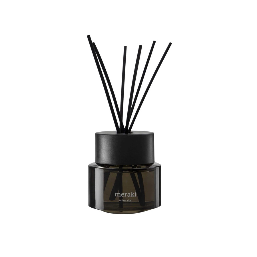 Meraki Reed Diffuser Amber Dust mit holzigem Duft, 100 ml, Schwarz-Braun - Bild 1