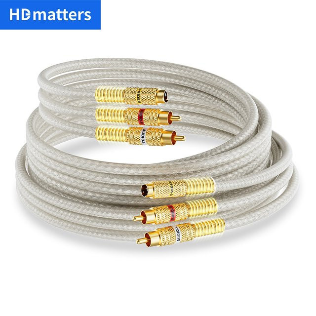 HDmatters S-Video und RCA Kombikabel mit vergoldeten Steckern, Länge: 1,8 m - Bild 1
