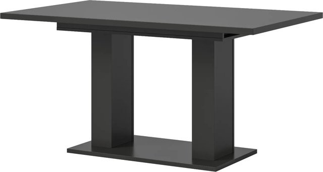 Inn.Furn Esstisch Home-X aus MDF und Metall in Grau, ausziehbar von 150 cm auf 190 cm, modern und rechteckig - Bild 1