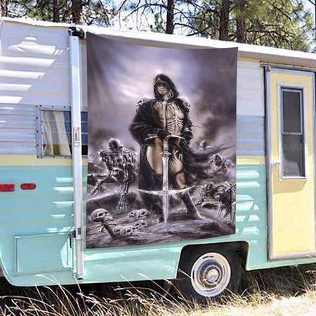 Luis Royo Kunst Banner Mehrfarbig aus Textil als dekorative Outdoor Flagge für deine Party