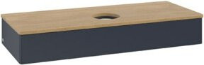 V&B Waschtischunterschrank Antao ohne Frontstruktur in Eiche Honig Lackiert B/T/H: 120 x 50 x 19 cm - Bild 1