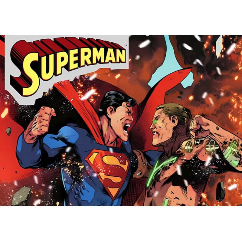Beast Kingdom DC Superman Hintergrund mit Cartoon Superhelden-Motiv als mehrfarbige Party-Dekoration für Kindergeburtstage und Foto-Requisiten - Bild 4