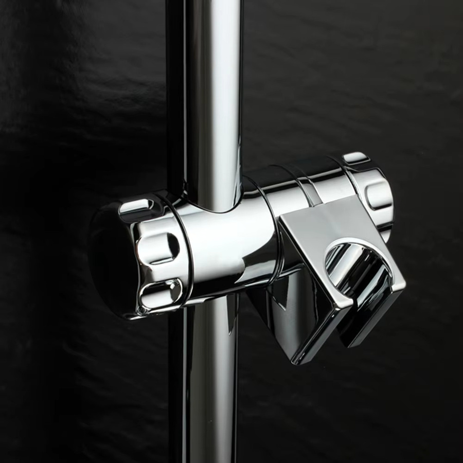 Everso Duschstange mit verstellbarem Duschkopfhalter in Chrom/Silber - Bild 2