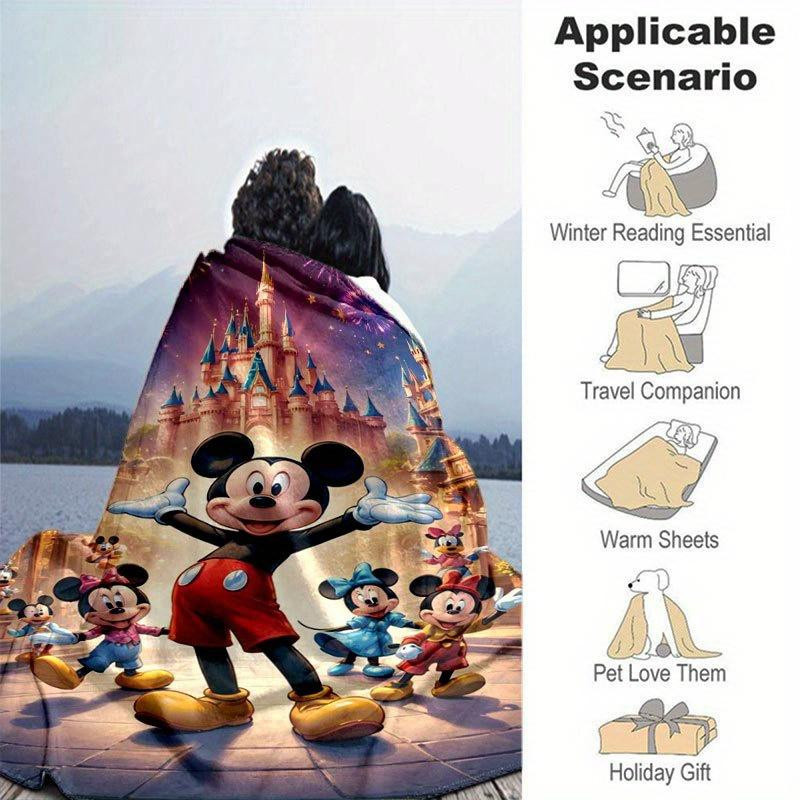 Living Need F Mickey und Minnie Cartoon-Decke aus Flanell, bunte Plüschdecke für das ganze Jahr, B/B: 80 x 120 cm - Bild 6