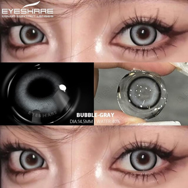 EYESHARE farbige Kontaktlinsen Jahreslinsen, 2 Stück - Bild 1