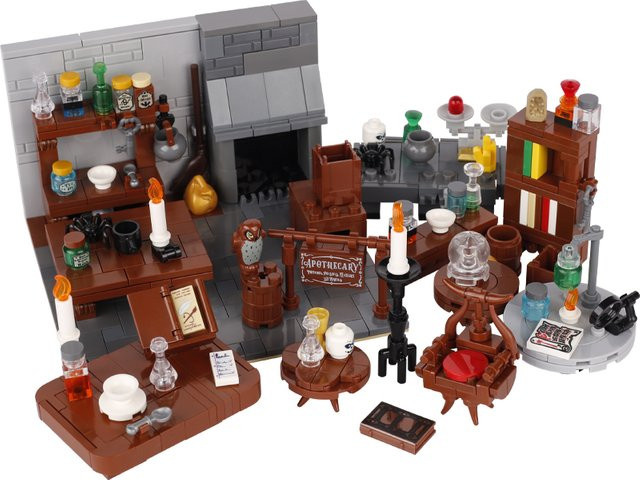 BRICKPANDA MOC Mittelalterliche Alchemie Zimmer, Bausteine, Fantasy - Bild 1