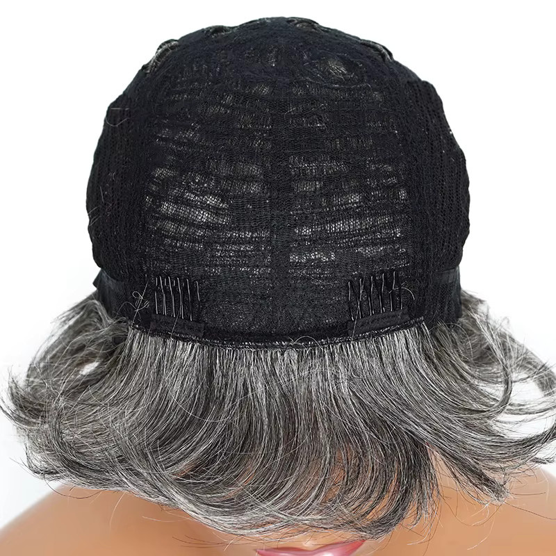 htonicca Perücke, Pixie-Schnitt, Echthaar, Damen, schwarz - Bild 2