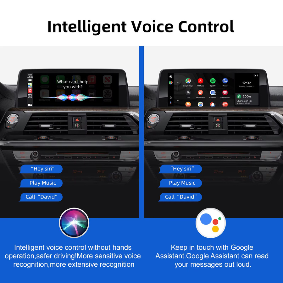 ANYFAR Kabelloser CarPlay und Android Auto Nachrüst-Decoder für BMW NBT/CIC Systeme, Schwarz - Bild 3