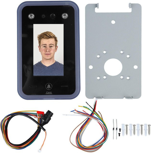 Neoglint Biometrische Zeiterfassungsmaschine mit 4,3 Zoll Display und dynamischer Gesichtserkennung in Schwarz - Bild 1
