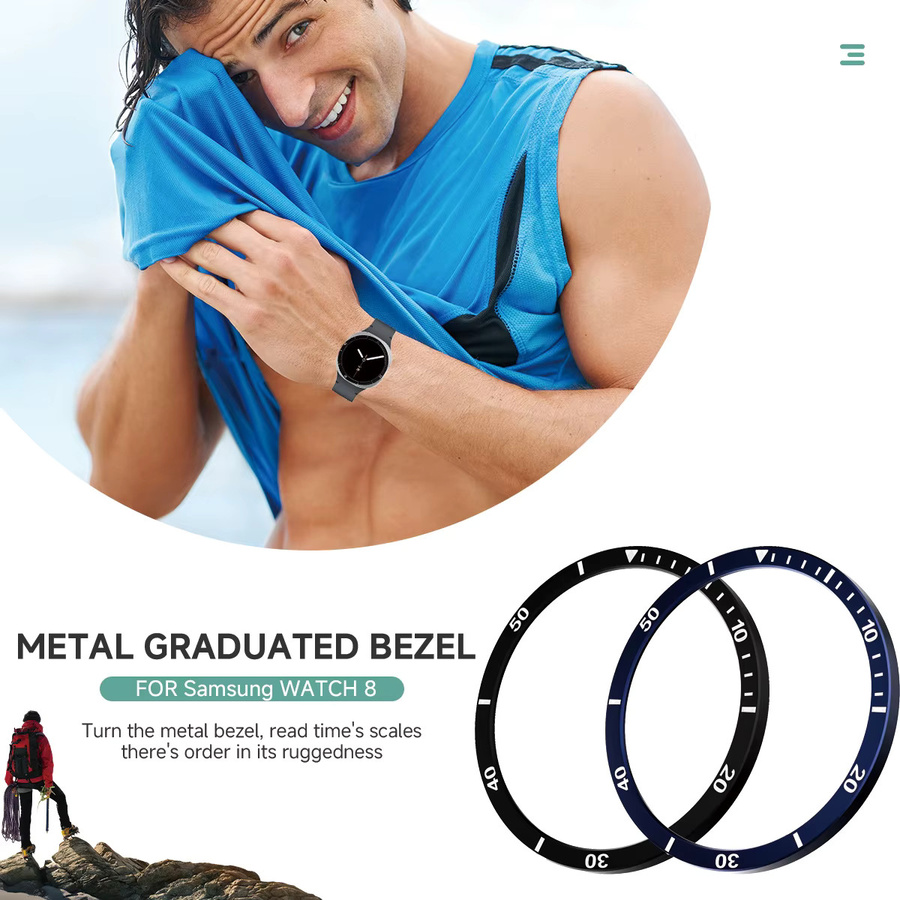 CAOWTAN Uhrenzubehör Metallrahmen für Samsung Galaxy Watch 8, Edelstahl, Unisex - Bild 4