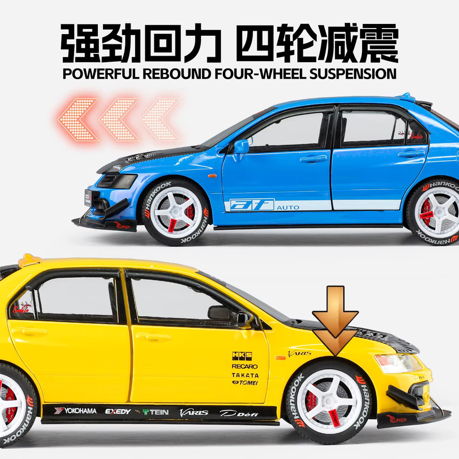 WELLY EV09 modifizierte Version Sportwagen Modell, 1:24, Metall, Rot - Bild 3