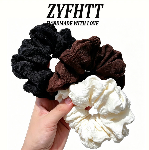 ZYFHTT Scrunchies für Damen, 1/2/3/6 Stück, Einfarbig - Bild 1