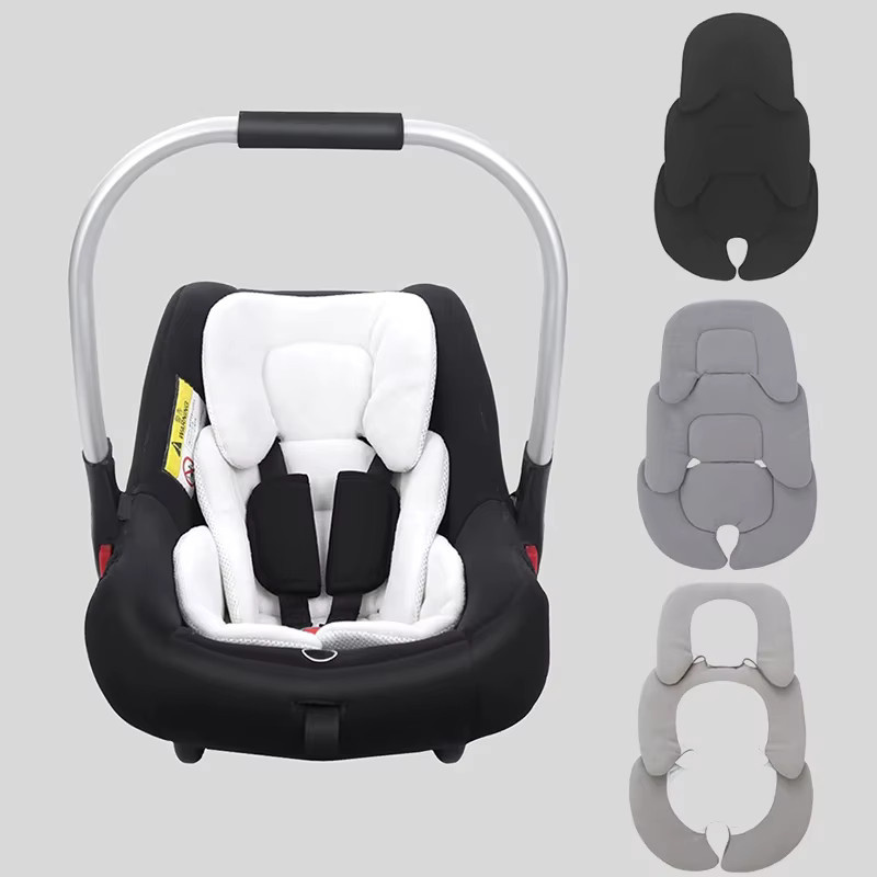Universal Baby Kinderwagen Sitzpad aus Baumwolle in Schwarz - Bild 2