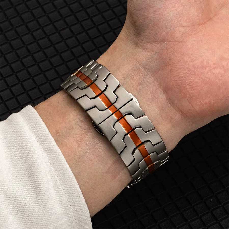 CHIICSMART Uhrenarmband und Gehäuse für Samsung Galaxy Watch Ultra 47mm, Edelstahl, Silber, Herren - Bild 5