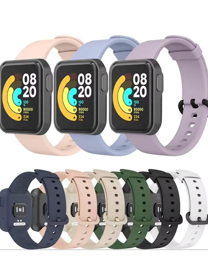 Xiaomi Uhrenarmband Silikon, Weiß, Xiaomi Mi Watch Lite, Redmi Watch 2 Lite, Poco - Bild 5