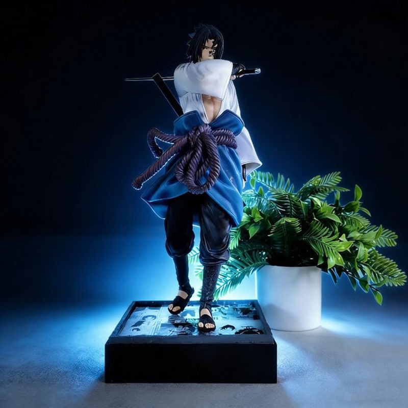 Bandai Sasuke Uchiha Mantra Seal Rebirth Anime Leuchtfigur aus PVC, mehrfarbig, Höhe: 35 cm - Bild 1