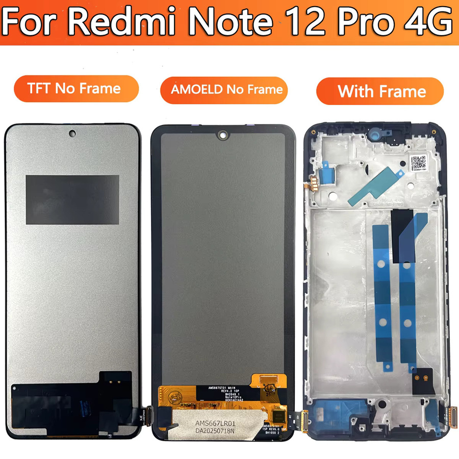 Xiaomi Redmi Note 12 Pro 4G LCD-Display-Touchscreen-Digitizer Ersatzteil in Schwarz - Bild 3